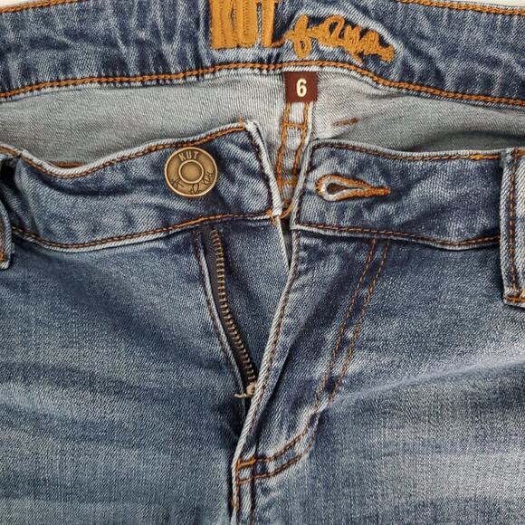 Kut from the Kloth Faded Wash Stretch Denim Jeans - Picture 7 of 9